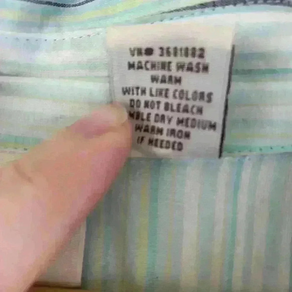 NWT Merona Women's Long Sleeve Button Up Multicolor Striped Cotton Top Size 22W - Picture 6 of 8